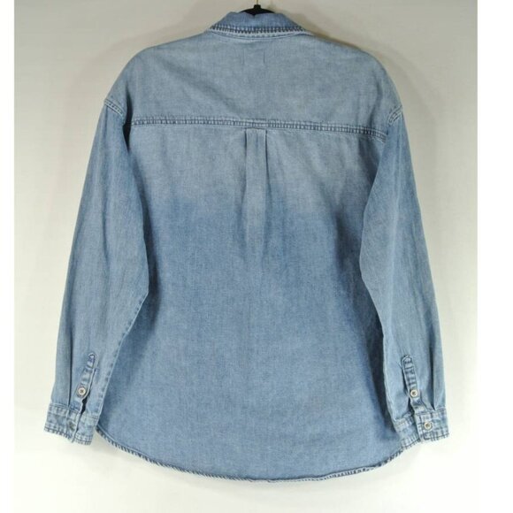 NEW Wash Lab Oversized Denim Shirt Size M #2113 - Picture 4 of 8